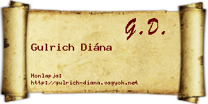Gulrich Diána névjegykártya